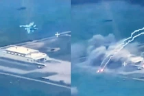 Tiết lộ đoạn video sốc về phi vụ ném bom của Su-34 Nga