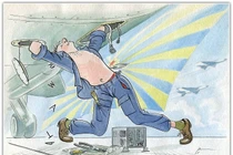 Thú vị truyện tranh về thợ kỹ thuật Không quân Liên Xô