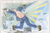 Thú vị truyện tranh về thợ kỹ thuật Không quân Liên Xô