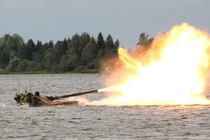 Pháo Sprut-SD hỗ trợ hỏa lực cực "chất" cho hoạt động đổ bộ