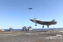 F-35C lần đầu hạ cánh trên tàu sân bay