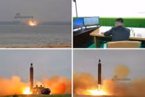 Ảnh nóng tên lửa đạn đạo Triều Tiên lao lên trời