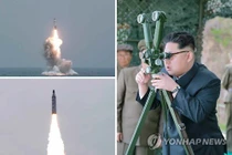 Ảnh nóng Triều Tiên bắn tên lửa đạn đạo từ tàu ngầm
