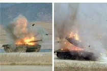 Khiếp tên lửa mới của Triều Tiên bắn “đứt đầu” xe tăng