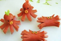 Biến xúc xích thành sinh vật biển đáng yêu chẳng nỡ ăn