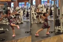 Gái trẻ tập gym khiến ai cũng muốn "đập đầu vào tường"