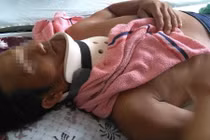 Vợ trói chồng vào gốc cây đánh đập dã man ở Long An