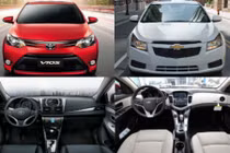 Có 700 triệu, chọn Toyota Vios 2014 hay Chevrolet Cruze 2014?