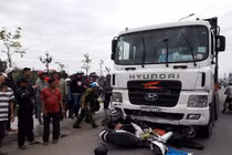 Container tông nhiều xe máy ở Long An: Phanh xe hoạt động bình thường