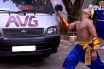 Thót tim dùng huyệt đạo cơ thể uốn cong thanh sắt