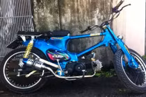 Super Cub độ phong cách xe đạp siêu độc tại Sài Gòn