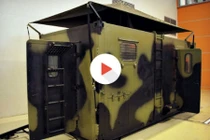 Máy giặt di động như xe tăng của quân đội Nga