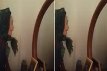 Video cụ bà tự cãi nhau với mình trong gương