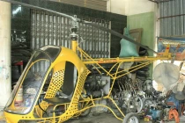 Từng chi tiết trực thăng siêu nhẹ của thợ hàn HN