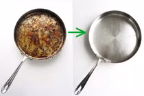 Mẹo đánh bay vết cháy trong xoong chảo bằng bột giặt