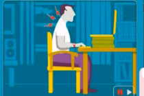 Tư thế ngồi máy tính đúng không hại sức khỏe