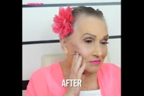 Cụ bà 80 tuổi "lột xác" thành mỹ nhân sau vài phút