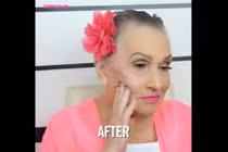 Cụ bà 80 tuổi "lột xác" thành mỹ nhân sau vài phút