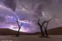 Khung cảnh thần tiên đẹp mê hồn ở sa mạc châu Phi