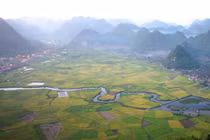 Thung lũng Bắc Sơn đẹp nao lòng mùa lúa chín vàng