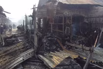 Chợ Ba Đồn, Quảng Bình cháy kinh hoàng, thiêu rụi 22 gian hàng