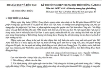 Đề và đáp án tốt nghiệp THPT môn Địa lý năm 2014