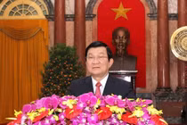 Chủ tịch nước Trương Tấn Sang chúc Tết Ất Mùi 2015