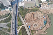 Công trường “khủng” nhất hiện nay tại Hà Nội nhìn từ trên cao