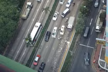 Người đi đường đua nhau nhặt tiền rơi ở Hong Kong