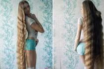 Thiếu nữ Nga gây sốc với mái tóc dài đầy "ảo diệu"