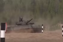 Xe tăng chiến đấu Nga khai hỏa, "khiêu vũ" trên thao trường