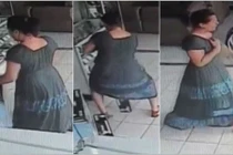 Gái già trộm tivi... giấu trong váy