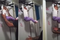 Video bé gái 8 tháng tuổi đu xà đơn sốt mạng