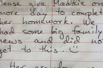 Bức thư lý giải con không làm bài tập gây sốt mạng