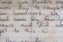 Bức thư lý giải con không làm bài tập gây sốt mạng