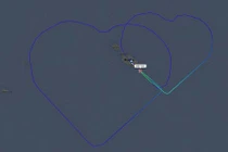 Phi công vẽ trái tim trên bầu trời mừng đám cưới