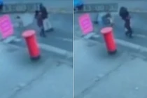 Hố ga phát nổ, em bé thoát hiểm trong gang tấc