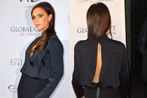 Bà Becks gây chú ý với váy kín trước hở sau