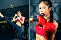 Giảng viên xinh đẹp hóa nàng boxing gợi cảm