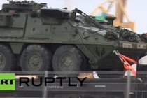 Bằng chứng Quân đội Mỹ đưa nhiều xe thiết giáp tới Baltic