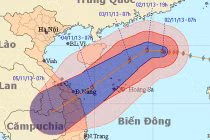 Bão số 12 liên tục đổi hướng