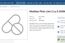 Thổi phồng công dụng như thần dược, mỹ phẩm Medidao Phúc Lâm bị thu hồi