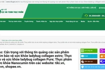 Lý do 2 sản phẩm bổ sung collagen của Bioscope Việt Nam bị cảnh báo?
