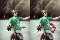 Ảnh chế hài hước thầy giáo đi bán thịt lợn