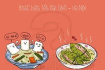 Ảnh chế về sự khác biệt giữa Tết Sài Gòn và Hà Nội