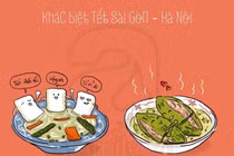 Ảnh chế về sự khác biệt giữa Tết Sài Gòn và Hà Nội