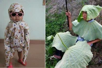 Ảnh: Trăm kiểu ngụy trang nắng nóng cũng phải chào thua