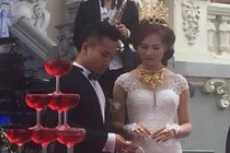 Xôn xao đám cưới cô dâu đội vương miện 2 tỷ, xe hoa chục tỷ