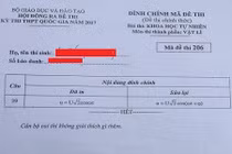 Bộ GD-ĐT nói gì về mã đề môn Vật lý phải đính chính?