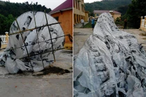 Vật thể lạ có chữ TQ rơi xuống miền núi Quảng Nam